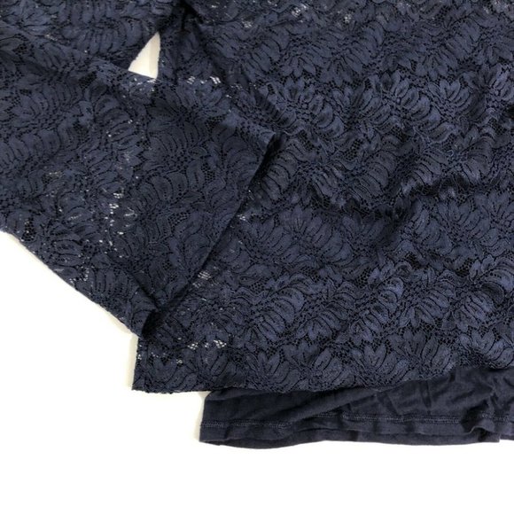 Banana Republic Blouse Women's XS Blue Lacey Regular Fit Size Extra Small XS - Picture 7 of 12